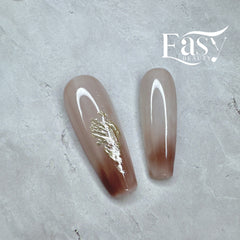 Marbled Elegance Nail Wraps with Gold Flakes - Classic Series