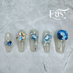 Bold Sapphire Nail Wraps - Extravagant Series
